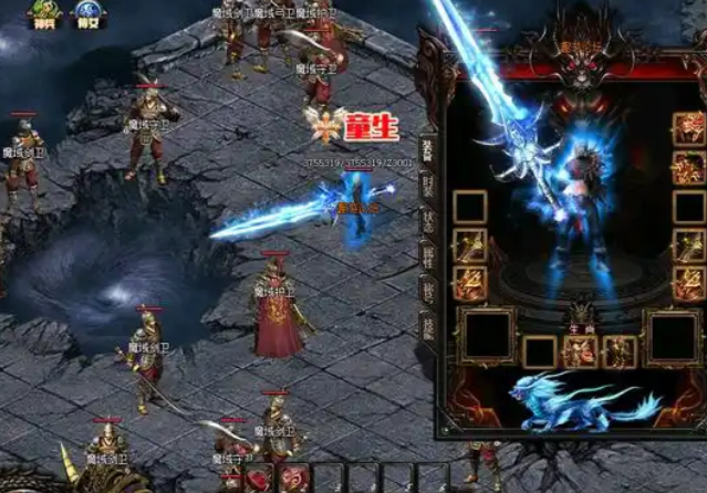 战役中跟随大部队进犯城门用道士的群体治疗术或法师的魔法盾